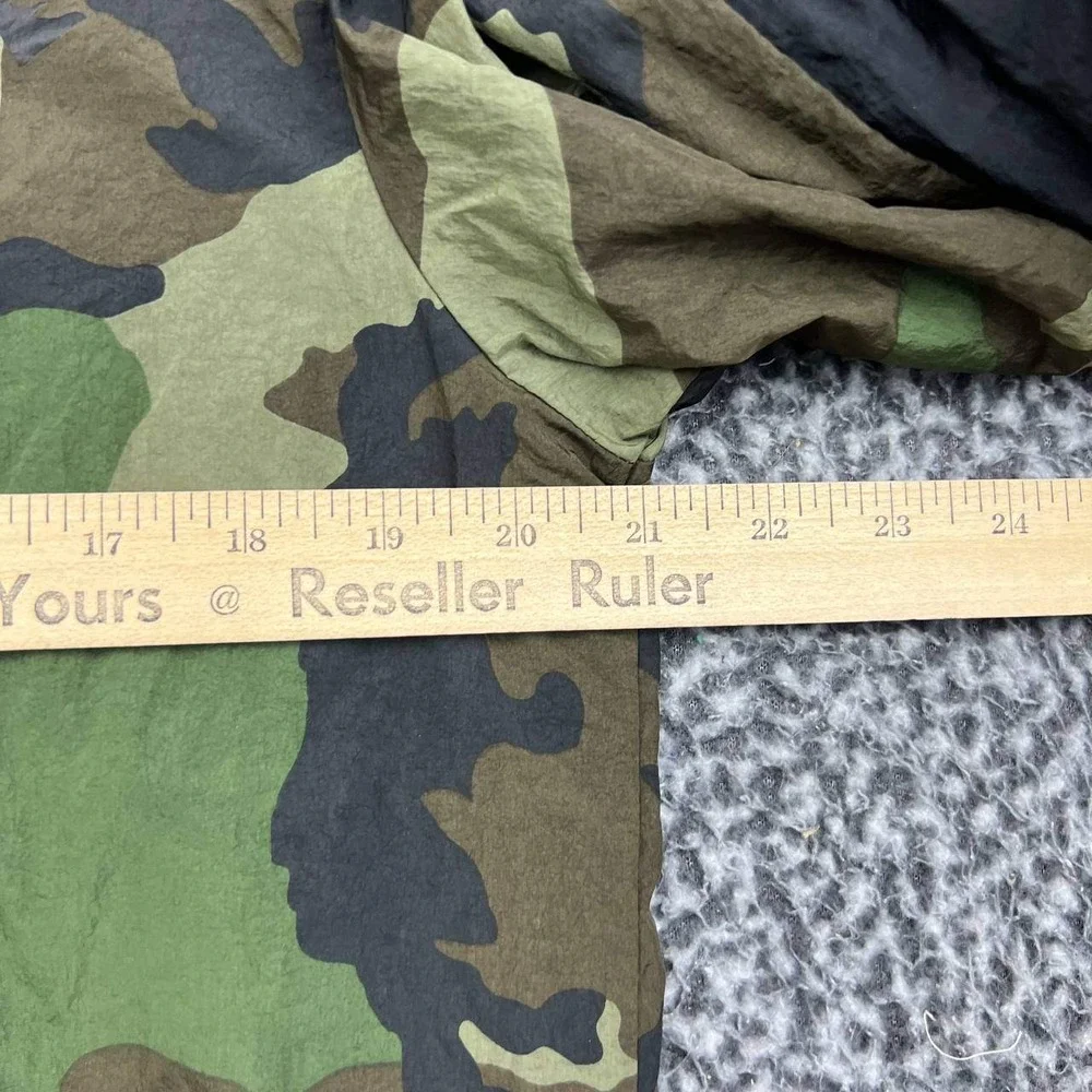 Air Jordan Windbreaker Jacket Men Small Camo Green Black Hooded Nike Full Zip S